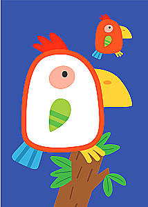 Раскраска с цветным контуром. Улитка