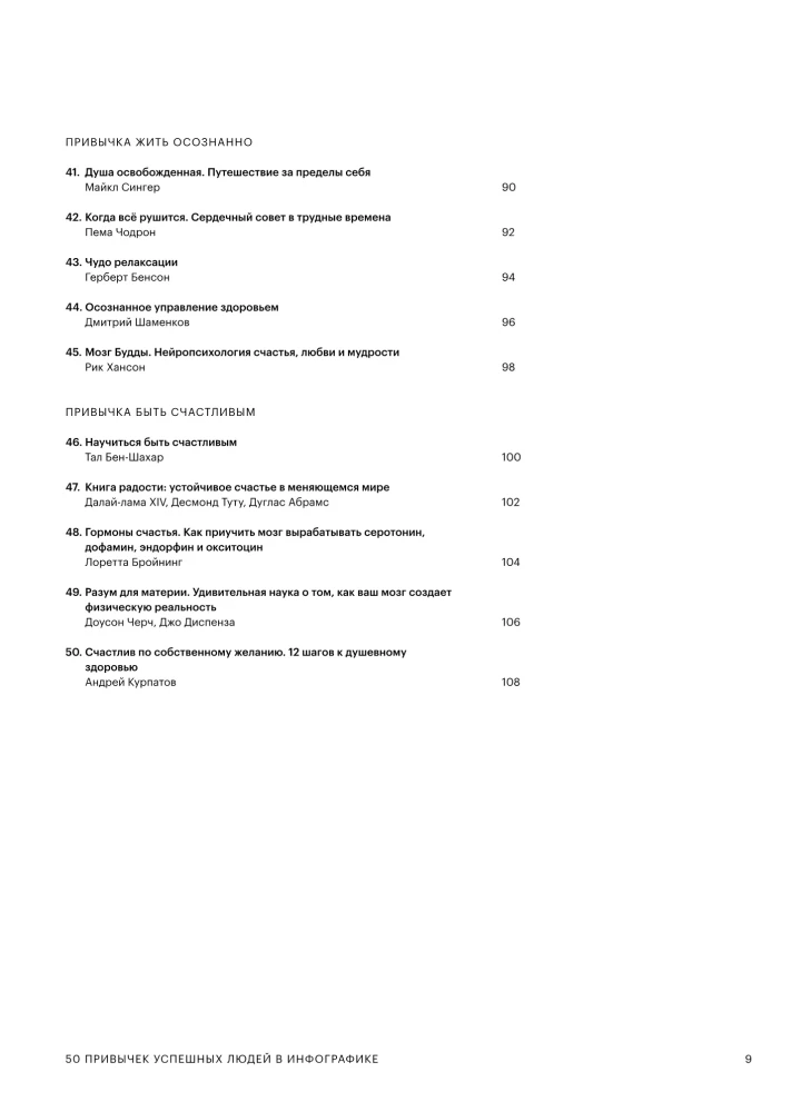 50 nawyków sukcesu ludzi w infografice