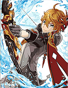 Glezna pēc numuriem - Genshin. Tartalja, 30x40cm