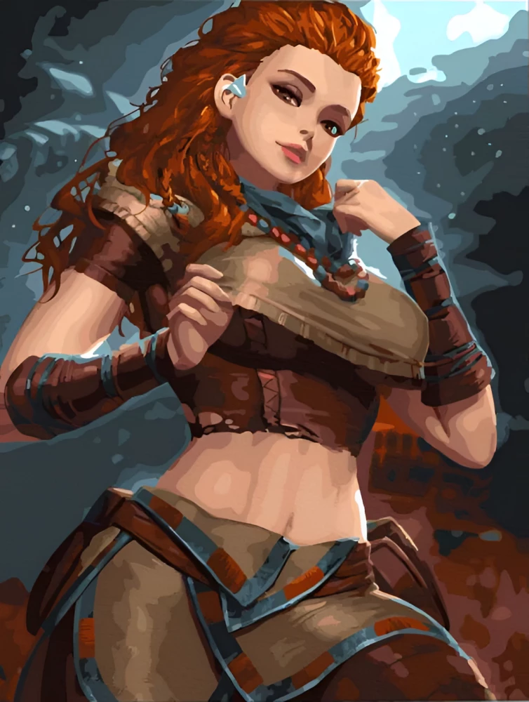 Glezna pēc numuriem - Krāsains audekls. Genshin. Elojs, 30x40cm