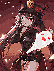 Glezna pēc numuriem - Genshin. Hu Tao, 30x40cm