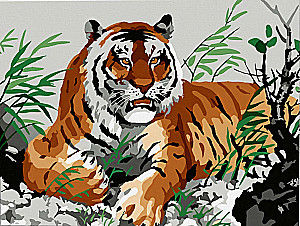 Paint by Numbers - Tiger at Rest, 15x20cm