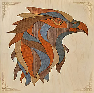 Glezna uz koka - Zelta griffons, 25x25cm