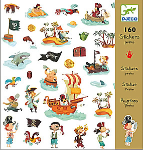Aufkleber - Piraten, 160 St.