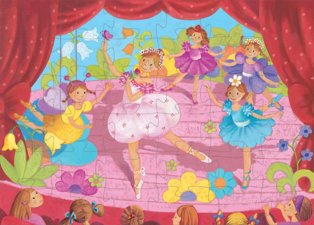 Пазл:36 - Балерина с цветами