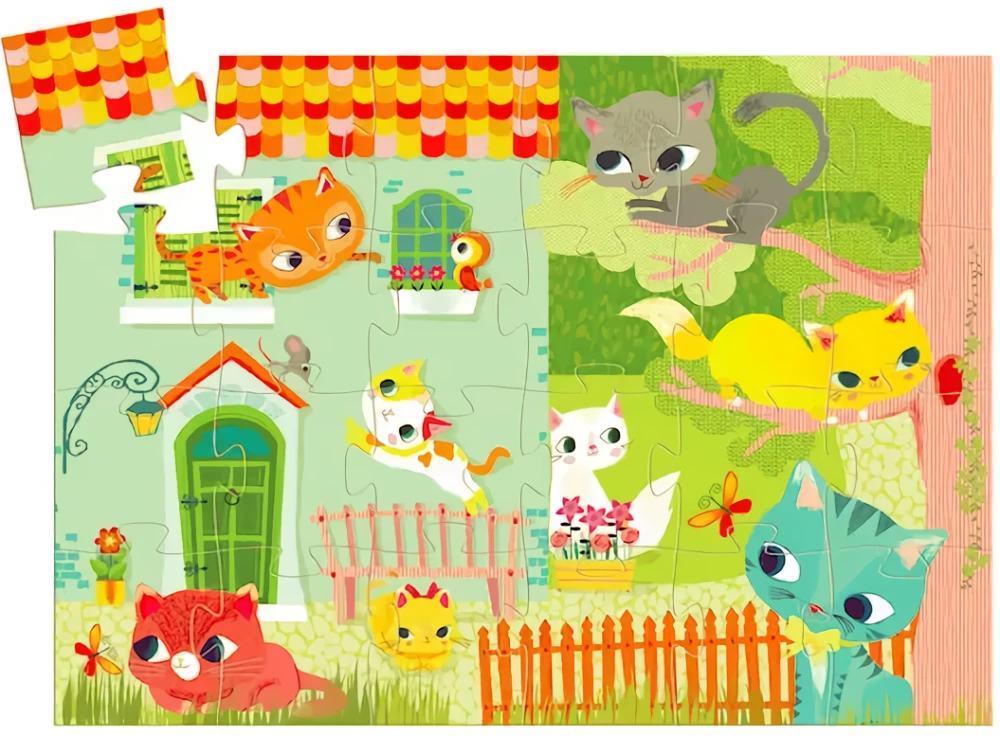 Пазл:24 - Котенок и друзья