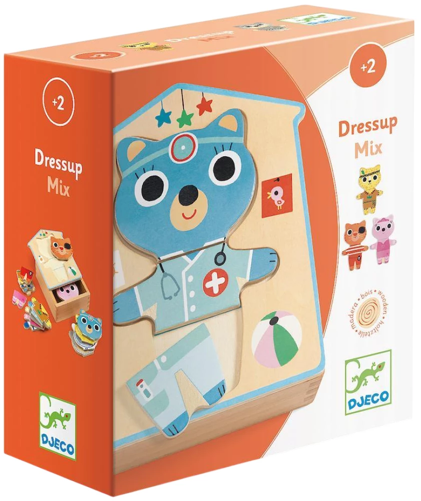Wooden Puzzle - Dress Up the Kitten