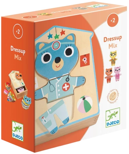 Деревянная головоломка - Наряди Котёнка