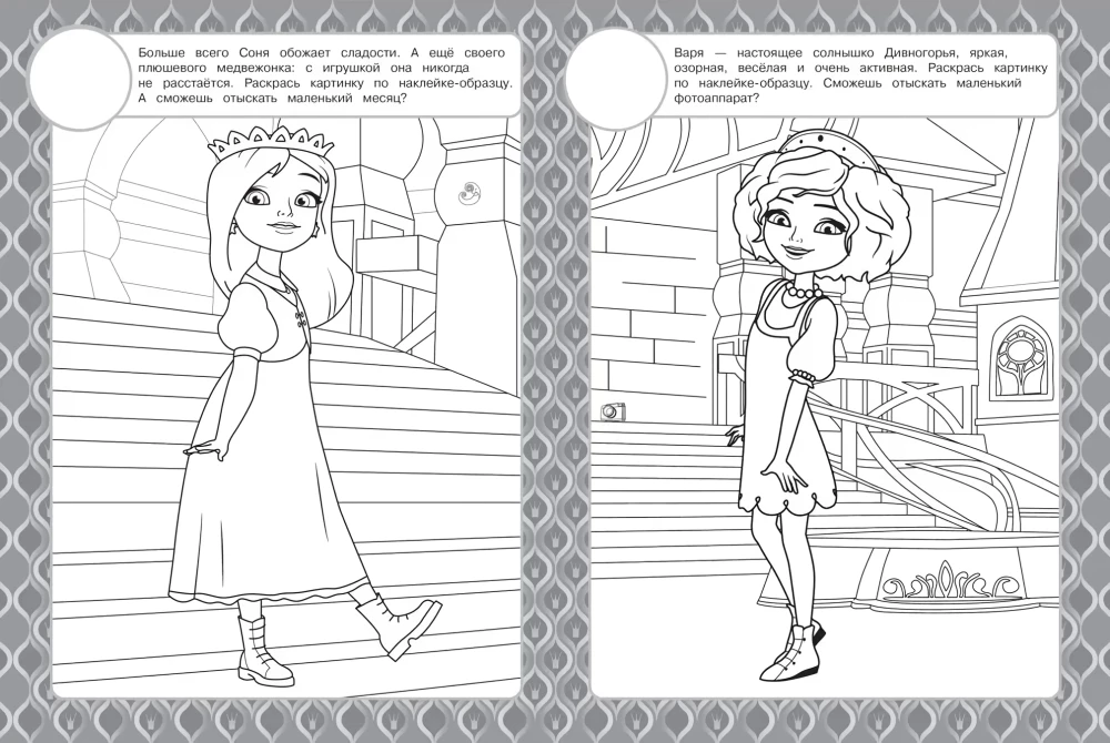 Princesės. Spalvinimo knygelė su pakartotinai naudojamomis lipdukais