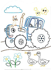 Blue Tractor. Kind Friends