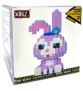 Конструктор - Xinz. Заяц, фиолетовый, 616 деталей