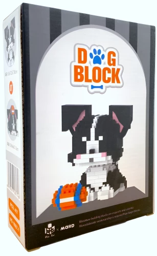 Конструктор - Dog bloc. Собака чёрно-белая, 417 деталей