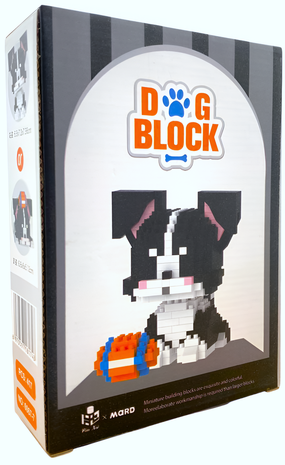 Konstruētājs - Dog bloc. Suns melnbalts, 417 detaļas