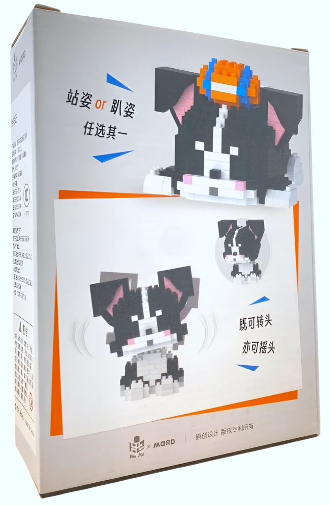 Конструктор - Dog bloc. Собака чёрно-белая, 417 деталей