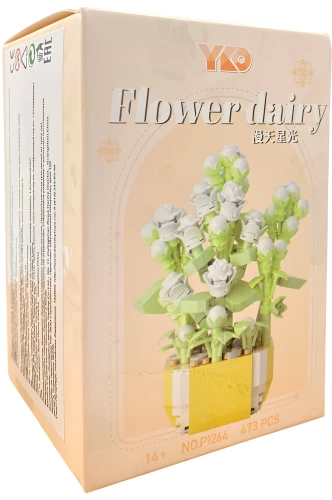 Konstruktor - Kwiatowa herbacia 3D, Sukulenty, 437 elementów