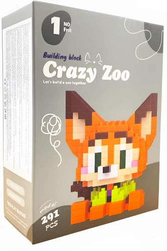 Конструктор - Crazy Zoo. Лис, 291 деталь