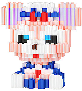 Конструктор - Xinz. Медведь розовый, 653 детали