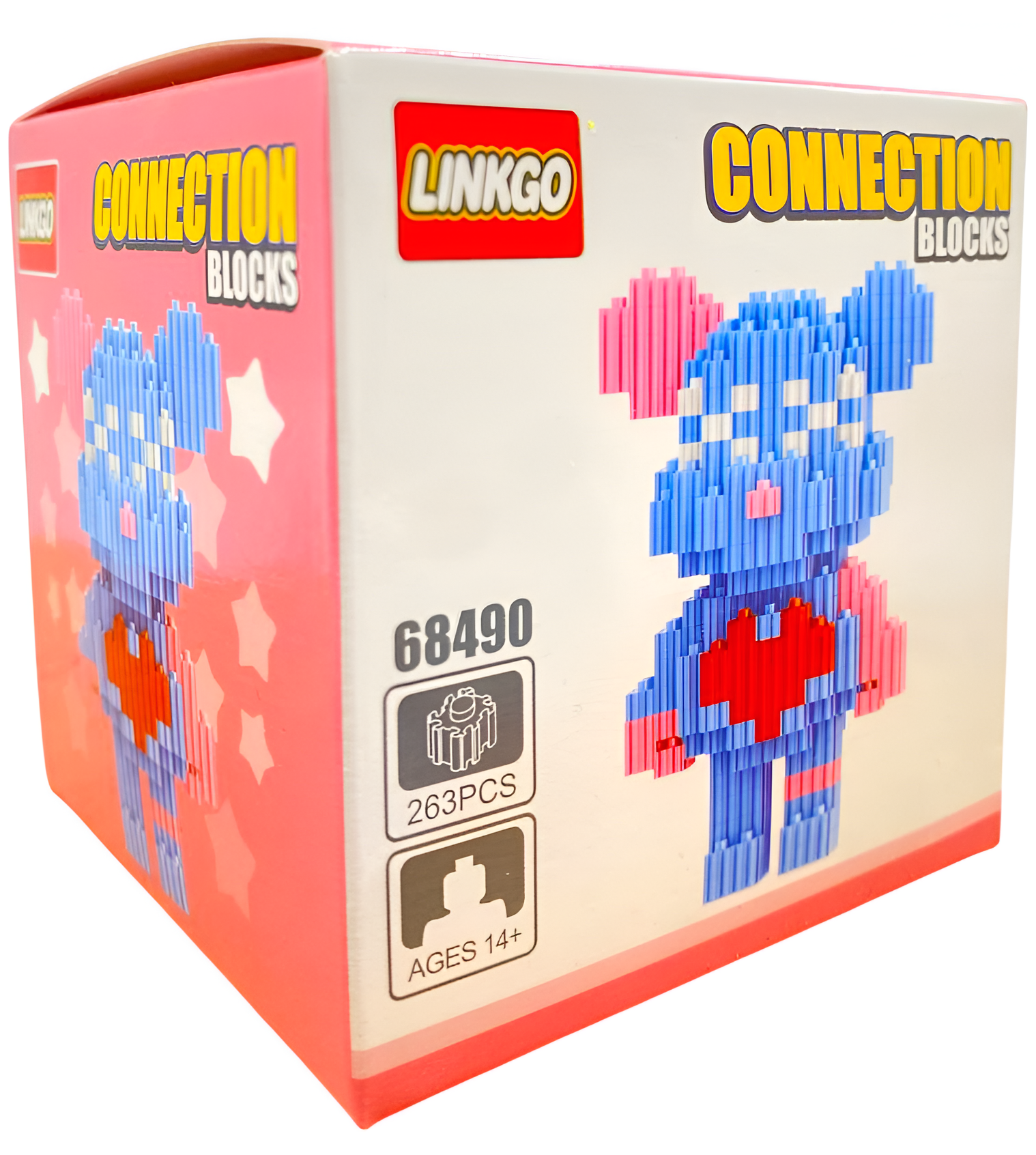 Konstruktors - Linkgo. Zils lācis ar sirdi, 263 detaļas