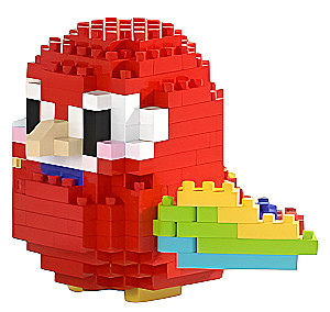 Constructor - Cute birds. Red parrot, 253 pieces
