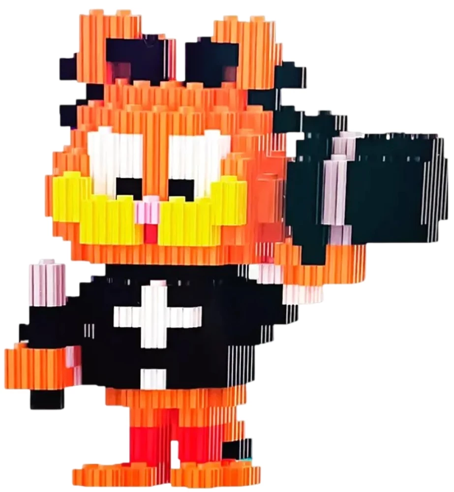 Конструктор - Xinz. Гарфилд в чёрной шляпе, 644 детали