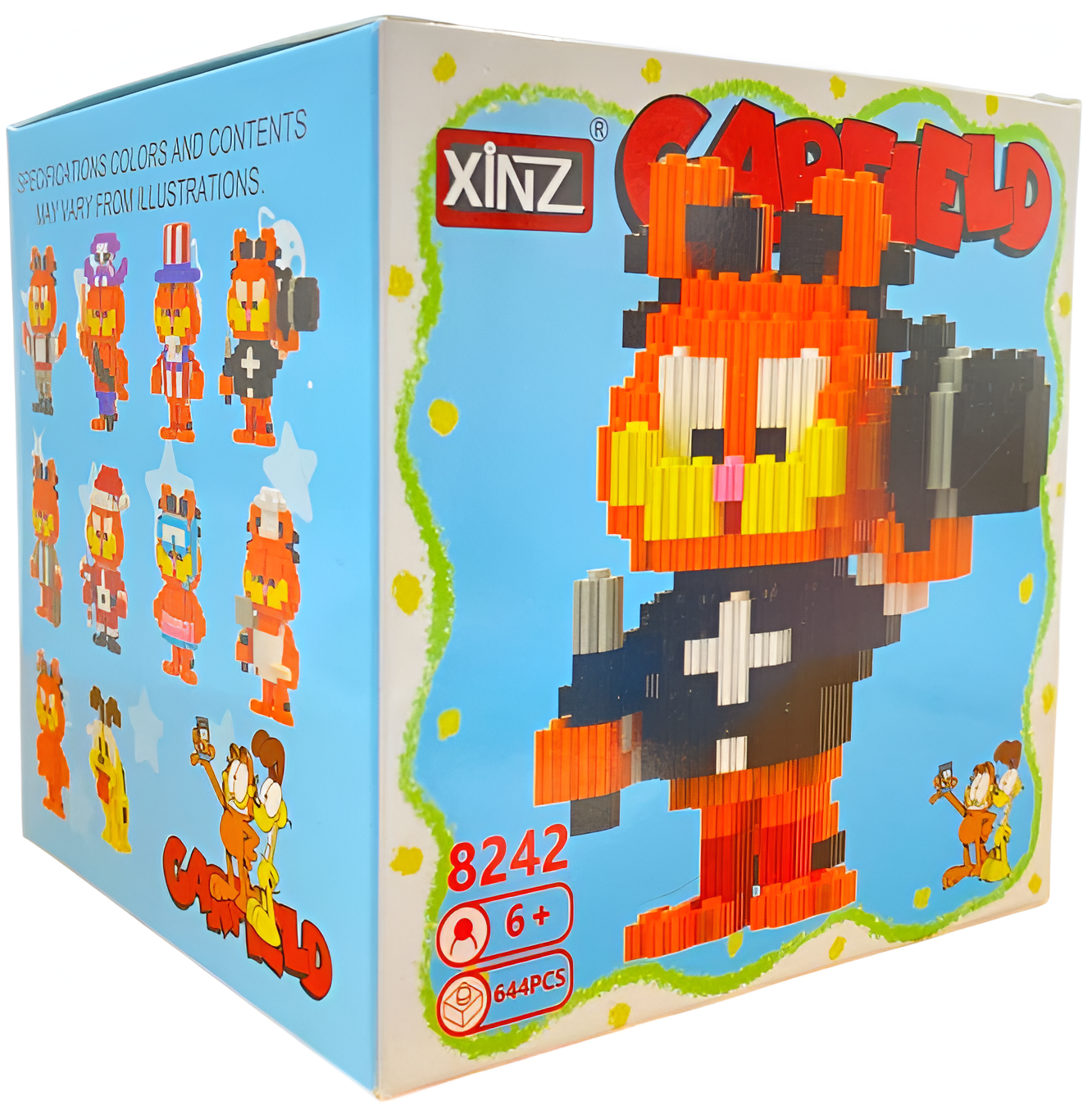 Konstruktors - Xinz. Garfīlds melnā cepurē, 644 detaļas