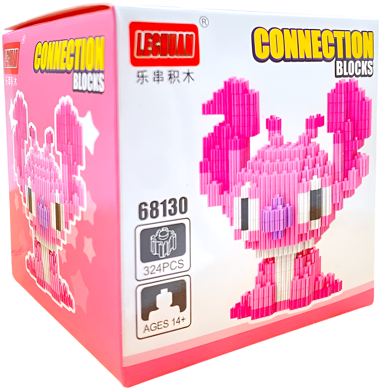 Constructor - Lechuan. Stitch Angel, pink, 324 pieces