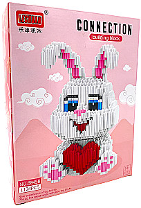 Конструктор - Linkgo. Заяц с сердцем, 1124 детали