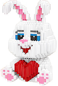 Конструктор - Linkgo. Заяц с сердцем, 1124 детали