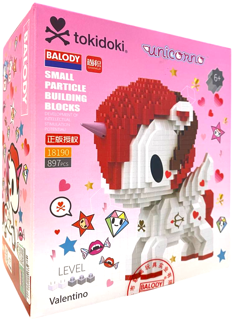 Constructor - Balody. Unicorn with Red Hair, 897 Parts