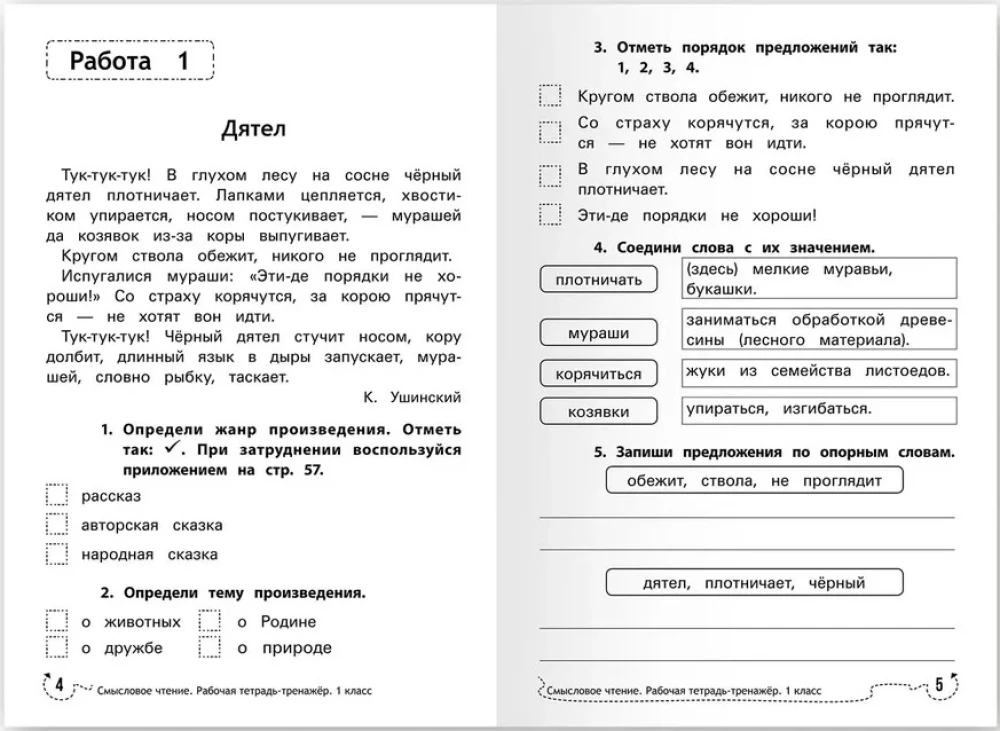 Czytanie ze zrozumieniem. Zeszyt ćwiczeń. Klasa 1