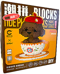 Konstruktor - Brązowy pies w kubku, 1446 elementów