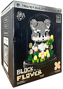 Konstruktor - Pies z kwiatami w szkatułce, 446 elementów