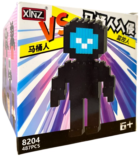 Konstruktor - Xinz. TV men, niebieski ekran, 487 elementów