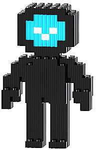 Konstruktor - Xinz. TV men, niebieski ekran, 487 elementów