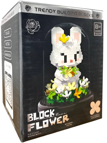 Klocki - Zając z kwiatami w bańce, 446 elementów