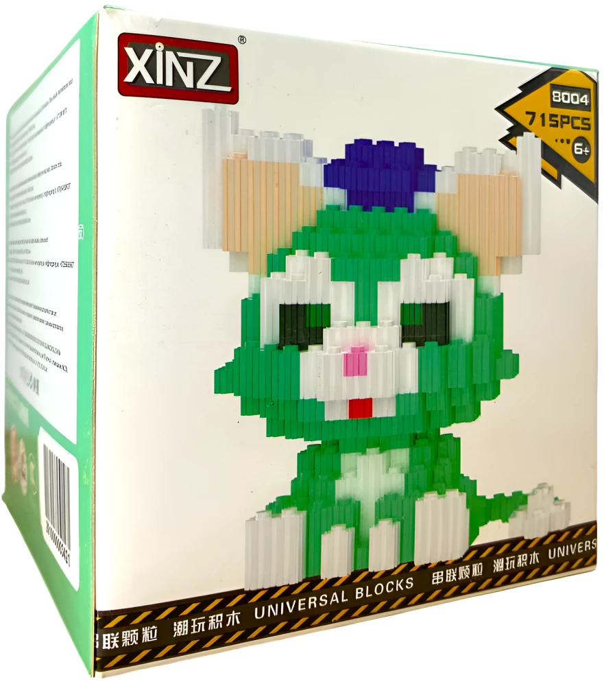 Конструктор - Xinz. Кот зелёный, 715 деталей