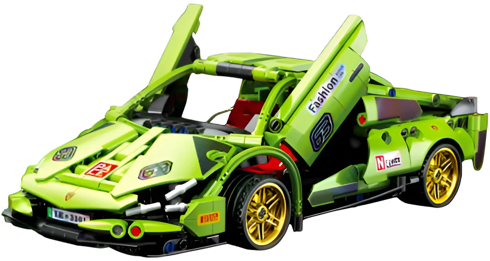 Конструктор - Speed. Автомобиль, зелёный, 586 деталей
