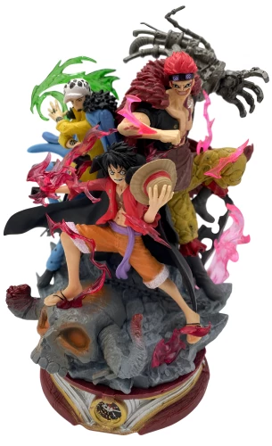 Figure - Anime, Three Captains. Kid, Law and Luffy, 20cm