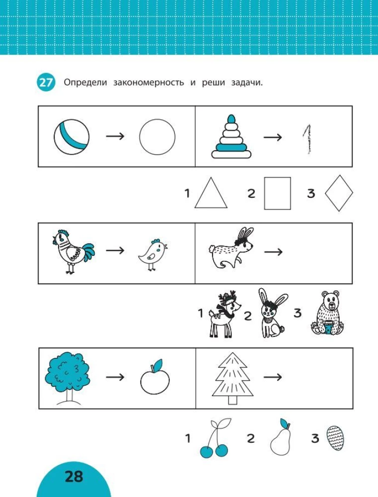Developing Logic. Tasks with Visual Instruction 5+