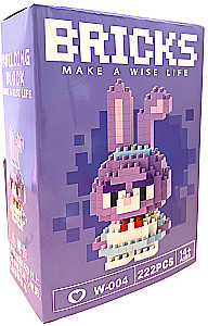 Конструктор - Bricks. Заяц фиолетовый, 222 детали