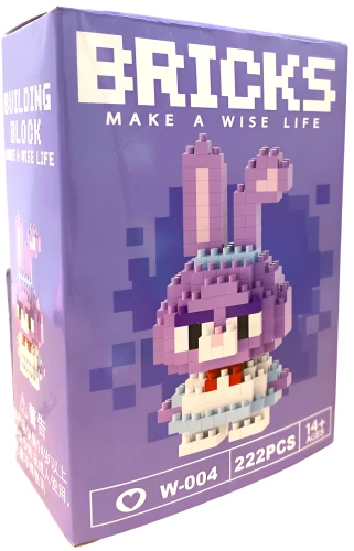Constructor - Bricks. Purple Bunny, 222 parts