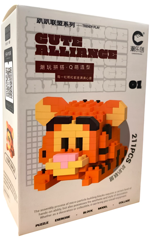 Konstruktorek - Cute Alliance. Tygrys, 211 części