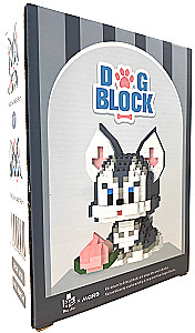 Конструктор - Dog block. Собака серо-белая, 473 детали