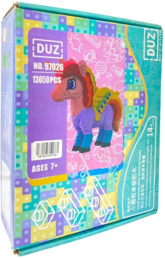 Конструктор - Duz. Единорог цветной, 13050 деталей