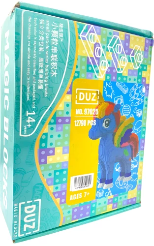 Конструктор - DUZ. Единорог с цветными крыльями, 12790 деталей
