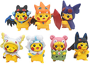 Figur - Pikachu in Pokémon-Kostümen, 5 cm, im Sortiment