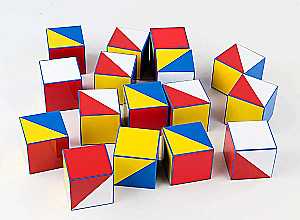 Educational Game Cubes Assemble the Pattern