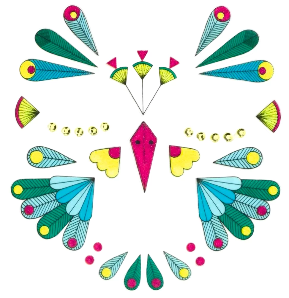 Gesichtssticker-Set - Vogel