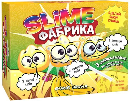 Eksperimentų ir bandymų rinkinys - Slime gamykla. Banana
