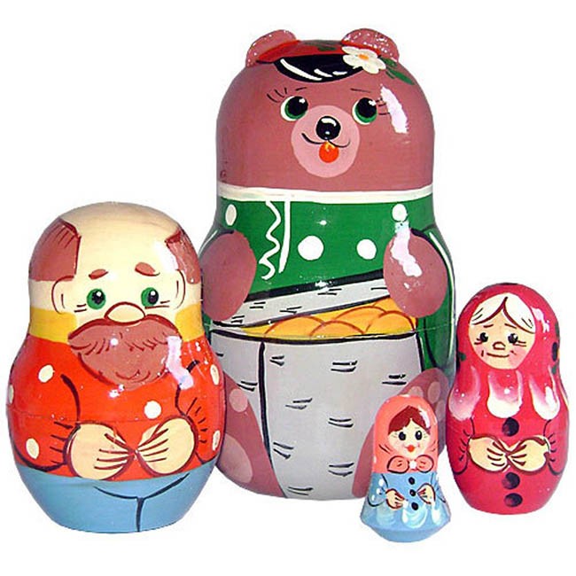 Matroschka - Masha und der Bär (4 Figuren)